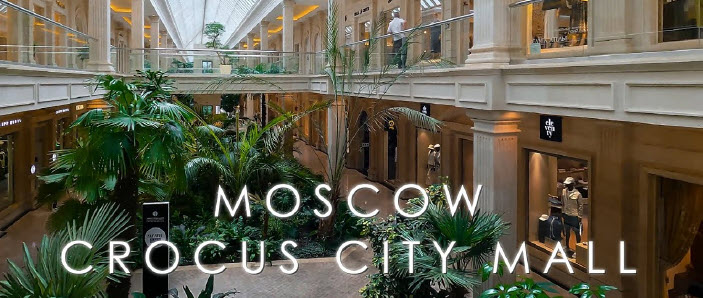 RUSSIA MOSCOW CROCUS SHOPPING MALL COURTYARD TENT