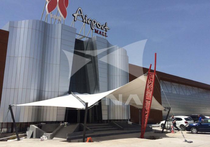 CYPRUS NICOSIA AIRPORT MALL ENTRANCE CANOPY