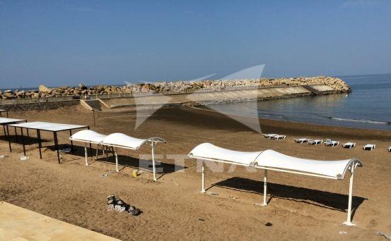 AZERBAYCAN BEACH SUNSHADE TENSILE STRUCTURE