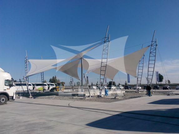 MERCEDES BENZ SALES OFFICE TENSILE SYSTEM