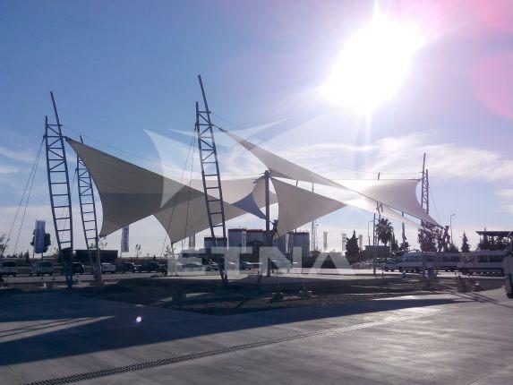 MERCEDES BENZ SALES OFFICE TENSILE SYSTEM