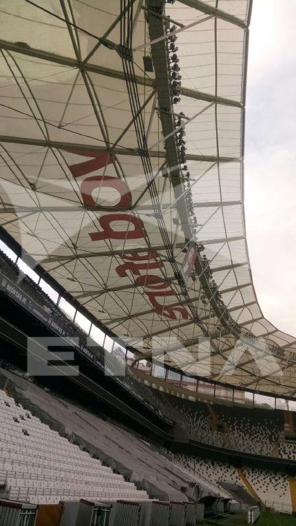 VODAFONEPARK BEŞİKTAŞ STADYUMU ÇATI REKLAM KAPLAMA