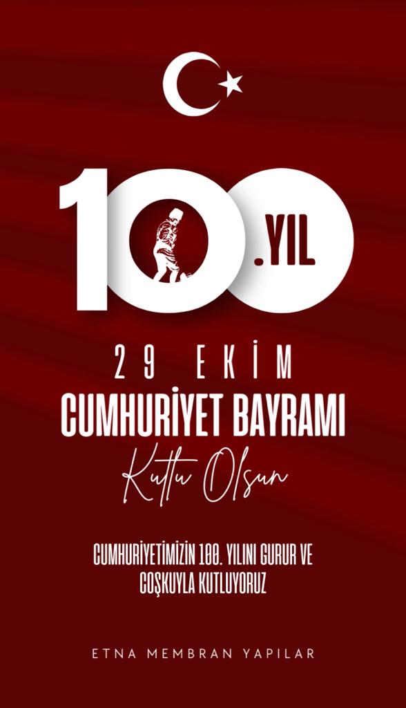 Cumhuriyetimizin 100. yılı kutlu olsun!